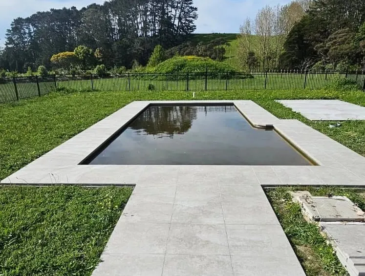 a pool tiling made by Dakom Tiling - somewhere in Epsom neighborhood