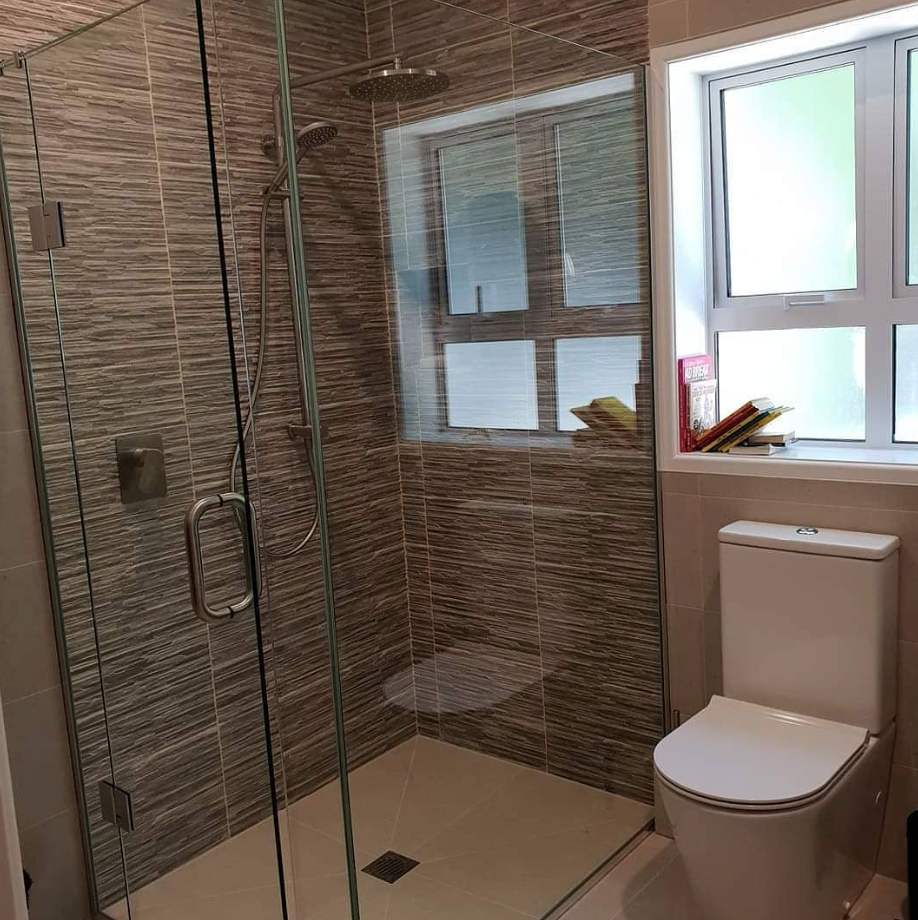 dakom tiling bathroom brown tiles auckland