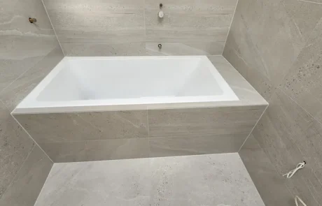 bathroom tiling project in Auckland